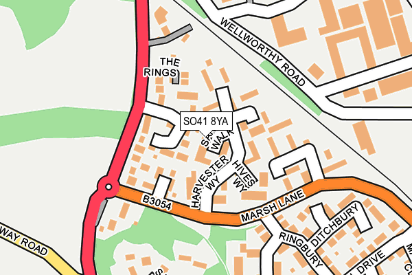 SO41 8YA map - OS OpenMap – Local (Ordnance Survey)