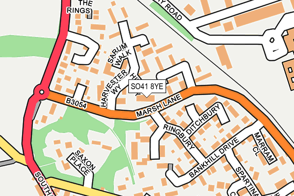 SO41 8YE map - OS OpenMap – Local (Ordnance Survey)