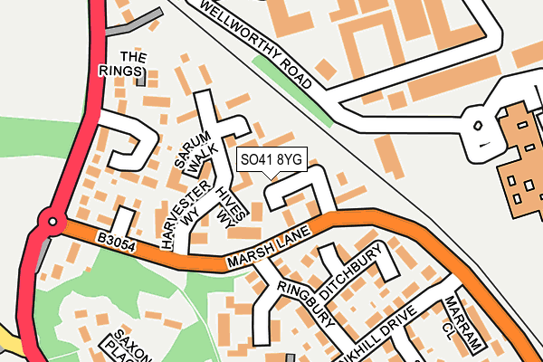 SO41 8YG map - OS OpenMap – Local (Ordnance Survey)