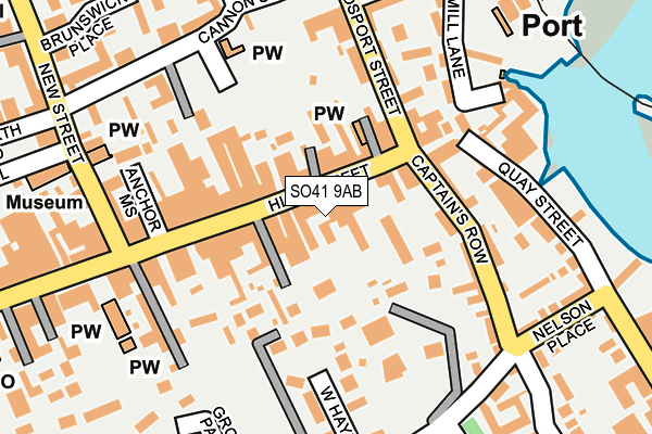 SO41 9AB map - OS OpenMap – Local (Ordnance Survey)