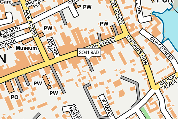 SO41 9AD map - OS OpenMap – Local (Ordnance Survey)