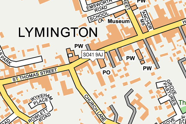 SO41 9AJ map - OS OpenMap – Local (Ordnance Survey)