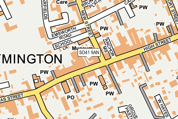 Map of FOX & SONS LYMINGTON LIMITED at local scale