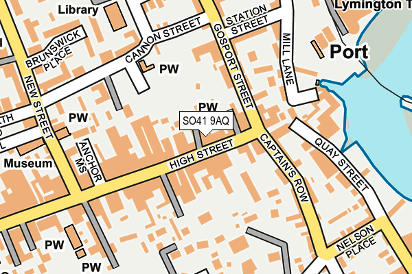 SO41 9AQ map - OS OpenMap – Local (Ordnance Survey)