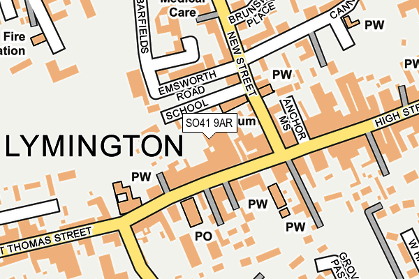 SO41 9AR map - OS OpenMap – Local (Ordnance Survey)