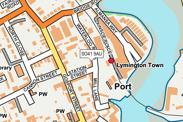 SO41 9AU map - OS OpenMap – Local (Ordnance Survey)