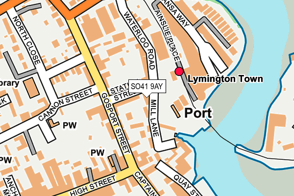 SO41 9AY map - OS OpenMap – Local (Ordnance Survey)