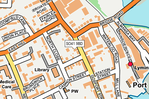 SO41 9BD map - OS OpenMap – Local (Ordnance Survey)