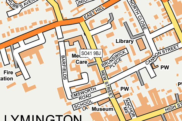 SO41 9BJ map - OS OpenMap – Local (Ordnance Survey)