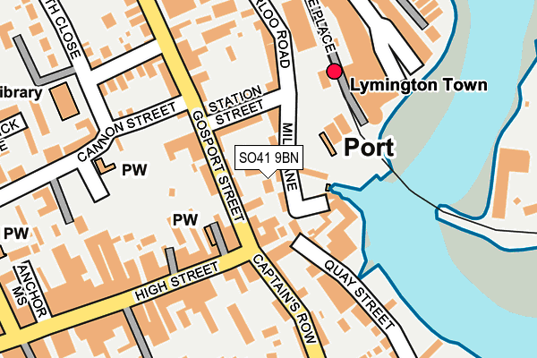 SO41 9BN map - OS OpenMap – Local (Ordnance Survey)