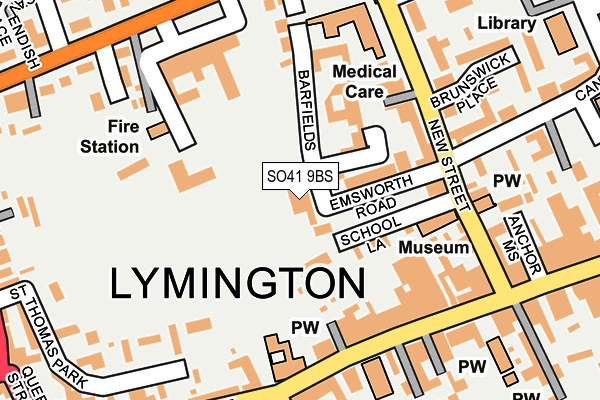 SO41 9BS map - OS OpenMap – Local (Ordnance Survey)