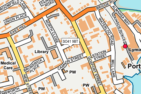 SO41 9BT map - OS OpenMap – Local (Ordnance Survey)