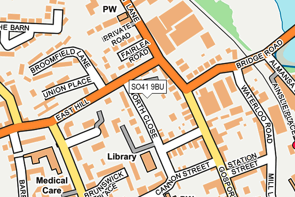 SO41 9BU map - OS OpenMap – Local (Ordnance Survey)
