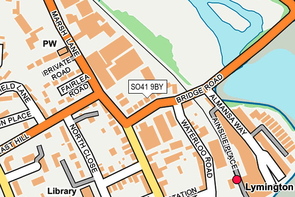 SO41 9BY map - OS OpenMap – Local (Ordnance Survey)