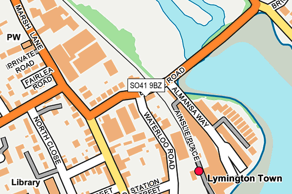 SO41 9BZ map - OS OpenMap – Local (Ordnance Survey)