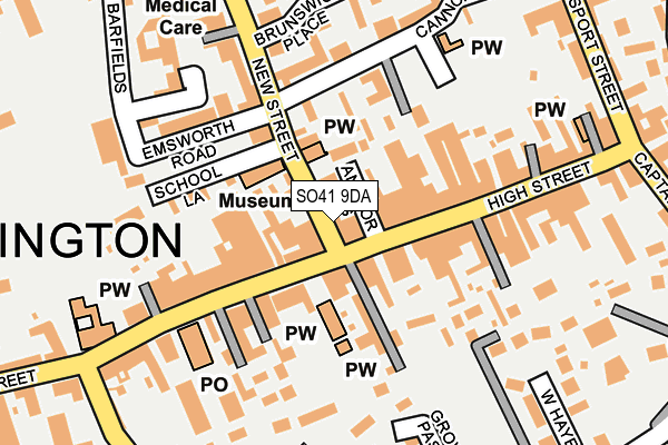SO41 9DA map - OS OpenMap – Local (Ordnance Survey)