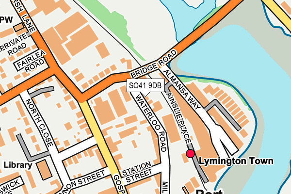 SO41 9DB map - OS OpenMap – Local (Ordnance Survey)