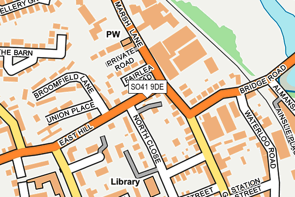 SO41 9DE map - OS OpenMap – Local (Ordnance Survey)