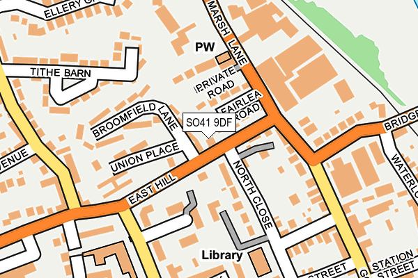 SO41 9DF map - OS OpenMap – Local (Ordnance Survey)