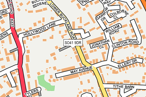 SO41 9DR map - OS OpenMap – Local (Ordnance Survey)