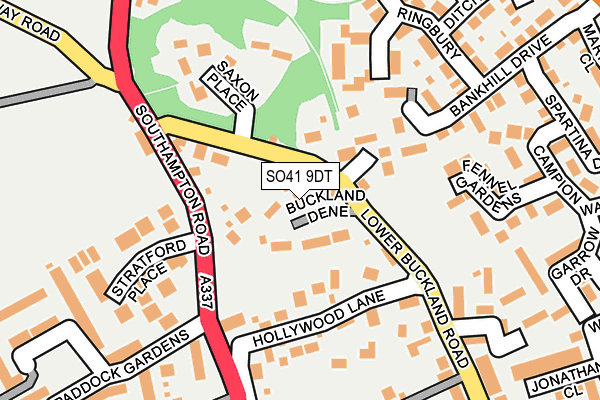 SO41 9DT map - OS OpenMap – Local (Ordnance Survey)