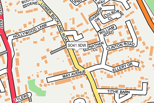 SO41 9DW map - OS OpenMap – Local (Ordnance Survey)