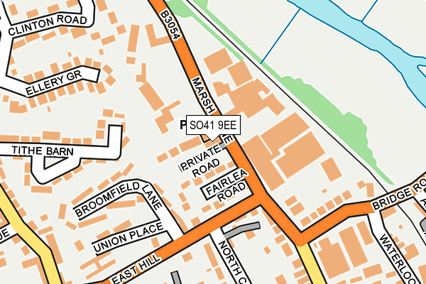 SO41 9EE map - OS OpenMap – Local (Ordnance Survey)