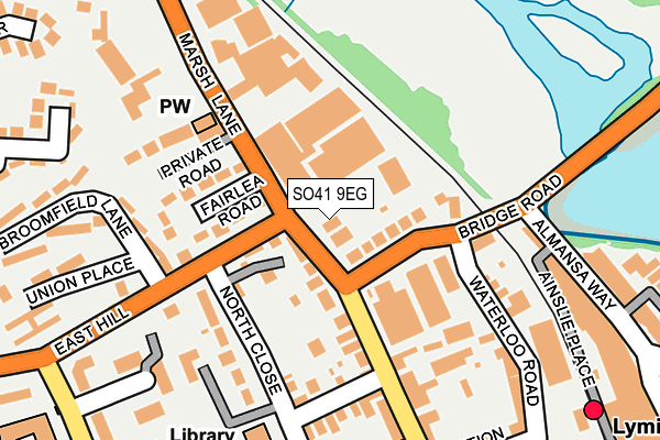 SO41 9EG map - OS OpenMap – Local (Ordnance Survey)