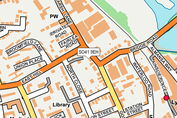 SO41 9EH map - OS OpenMap – Local (Ordnance Survey)