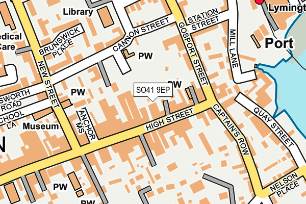 SO41 9EP map - OS OpenMap – Local (Ordnance Survey)