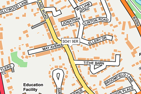 SO41 9ER map - OS OpenMap – Local (Ordnance Survey)