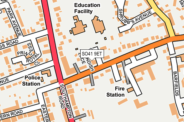 SO41 9ET map - OS OpenMap – Local (Ordnance Survey)