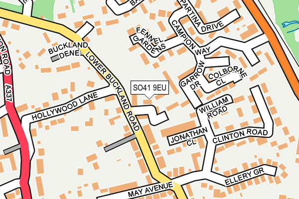 SO41 9EU map - OS OpenMap – Local (Ordnance Survey)