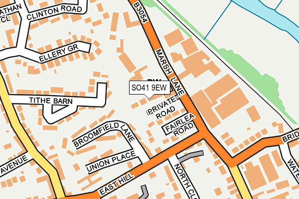 SO41 9EW map - OS OpenMap – Local (Ordnance Survey)
