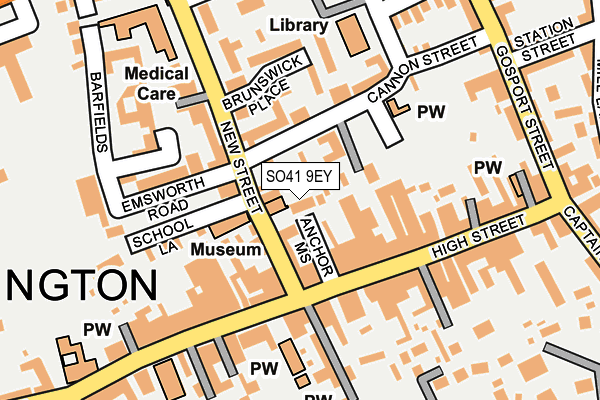 SO41 9EY map - OS OpenMap – Local (Ordnance Survey)