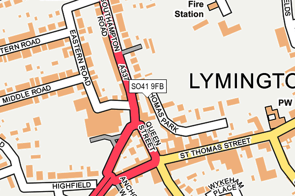 SO41 9FB map - OS OpenMap – Local (Ordnance Survey)