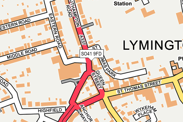 SO41 9FD map - OS OpenMap – Local (Ordnance Survey)