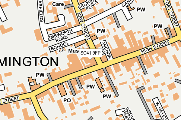 SO41 9FP map - OS OpenMap – Local (Ordnance Survey)