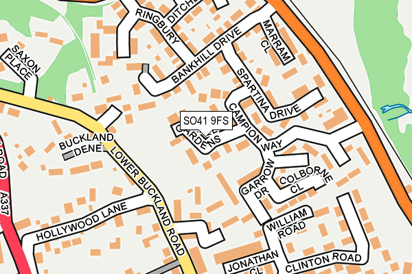 SO41 9FS map - OS OpenMap – Local (Ordnance Survey)