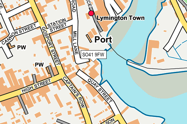 SO41 9FW map - OS OpenMap – Local (Ordnance Survey)