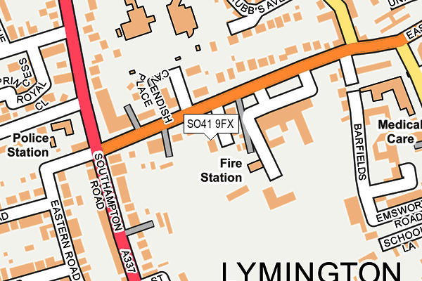 SO41 9FX map - OS OpenMap – Local (Ordnance Survey)
