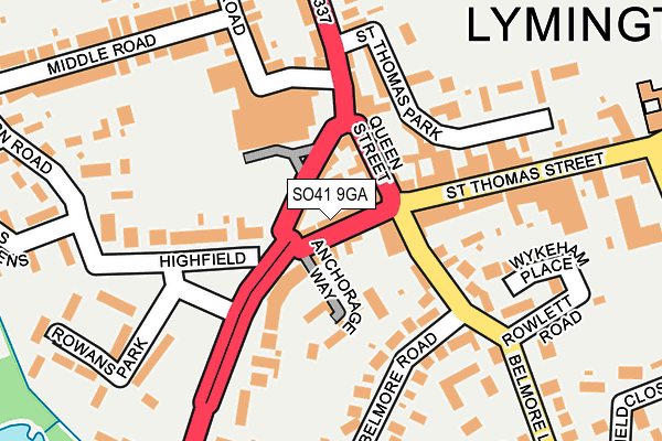 Map of WEST END HOUSE (LYMINGTON) LIMITED at local scale