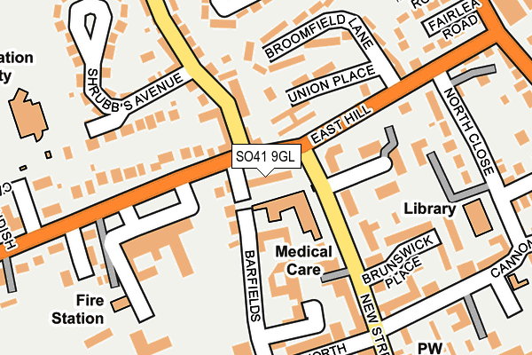 SO41 9GL map - OS OpenMap – Local (Ordnance Survey)