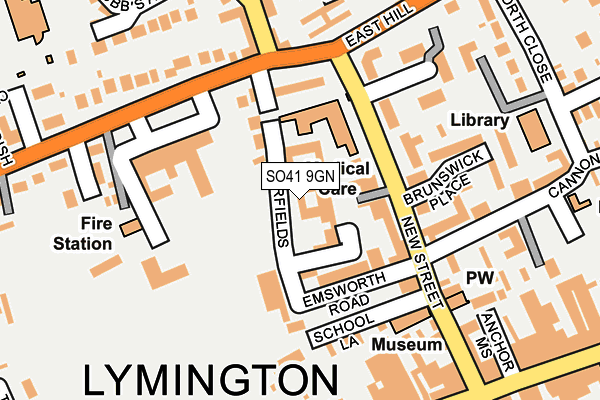 SO41 9GN map - OS OpenMap – Local (Ordnance Survey)