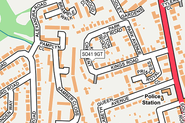 SO41 9GT map - OS OpenMap – Local (Ordnance Survey)