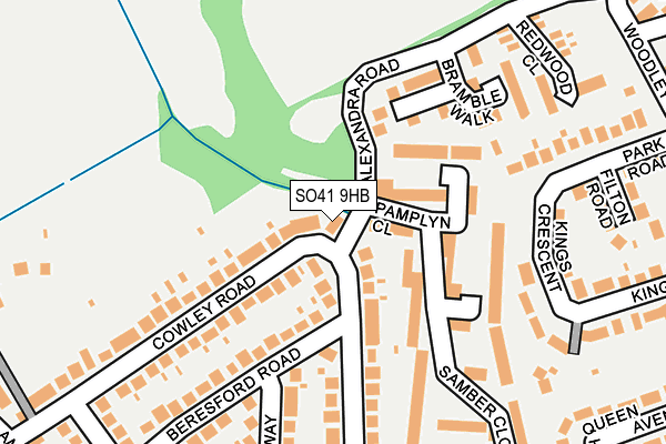 SO41 9HB map - OS OpenMap – Local (Ordnance Survey)