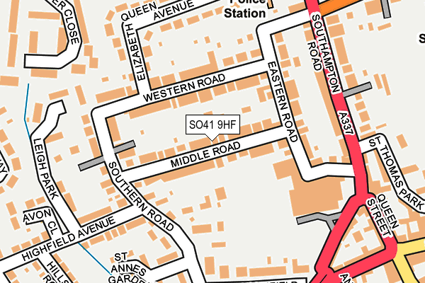 SO41 9HF map - OS OpenMap – Local (Ordnance Survey)