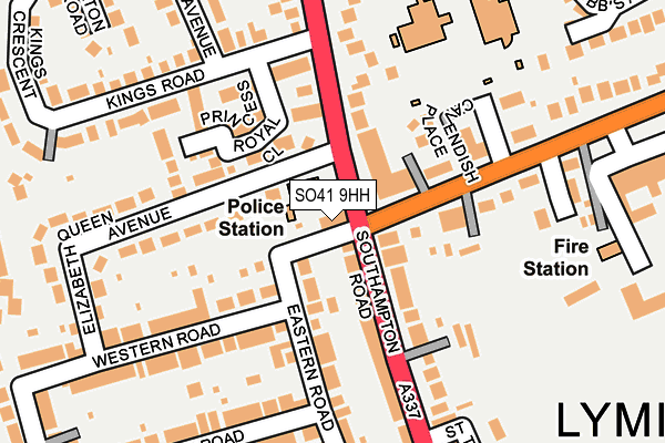 SO41 9HH map - OS OpenMap – Local (Ordnance Survey)