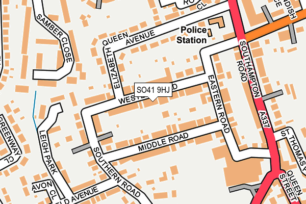 SO41 9HJ map - OS OpenMap – Local (Ordnance Survey)