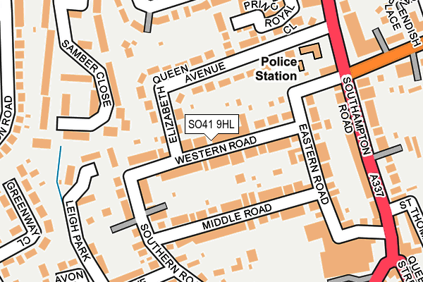 SO41 9HL map - OS OpenMap – Local (Ordnance Survey)